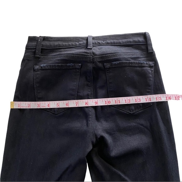 J Brand Super Skinny Blackout Black Denim Mid-Rise Destroyed Jeans Women’s 27x30 - Picture 7 of 12